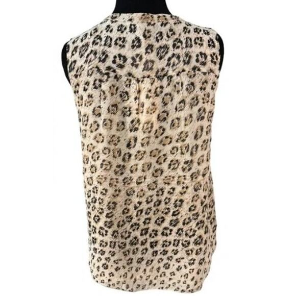 NWT Joie Corie Leopard Animal Print Silk Sleeveless Blouse Sz M - Picture 10 of 12
